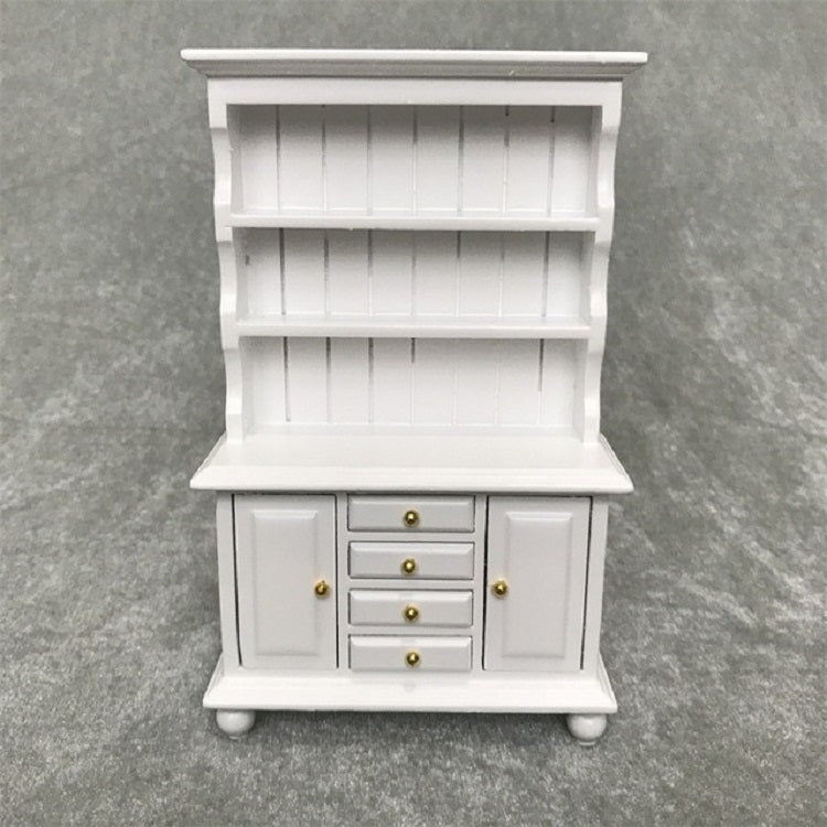 1/12 Dollhouse Miniature Furniture Multifunction Wood Cabinet Bookcase