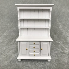 Load image into Gallery viewer, 1/12 Dollhouse Miniature Furniture Multifunction Wood Cabinet Bookcase