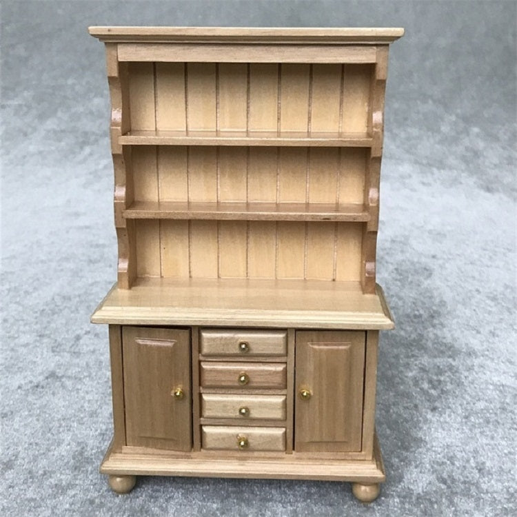 1/12 Dollhouse Miniature Furniture Multifunction Wood Cabinet Bookcase