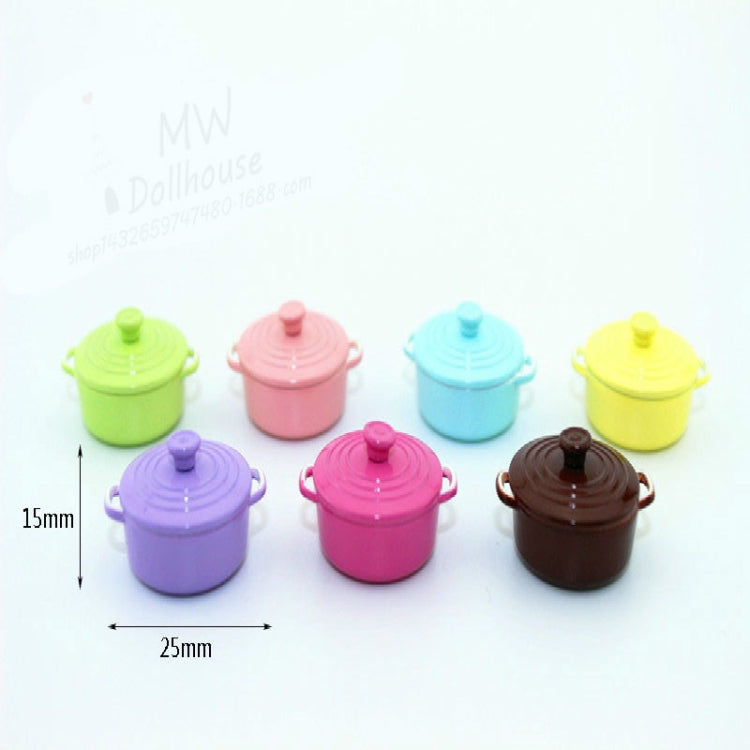 Doll House Mini Accessories Kitchen Cooking Utensils Mini Candy Color Soup Pot