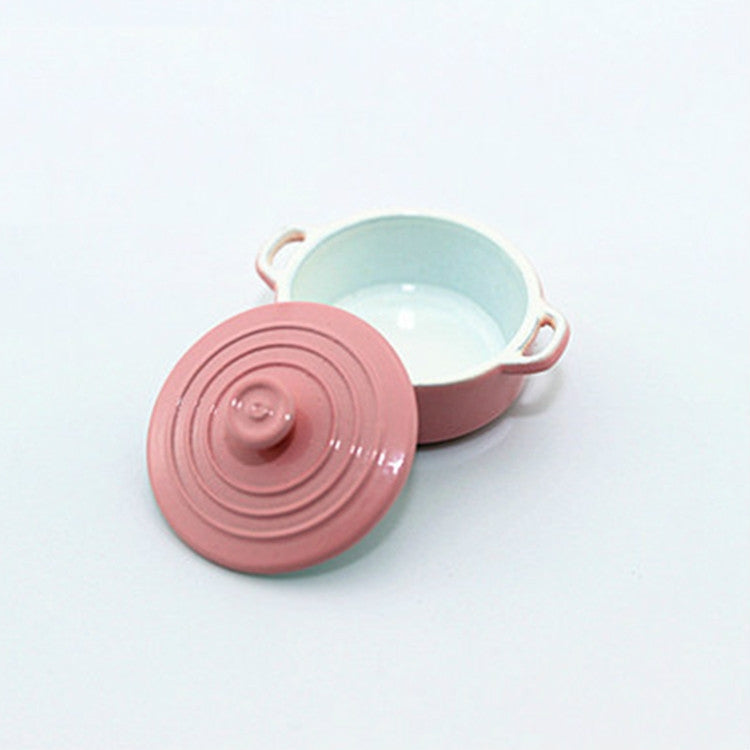 Doll House Mini Accessories Kitchen Cooking Utensils Mini Candy Color Soup Pot