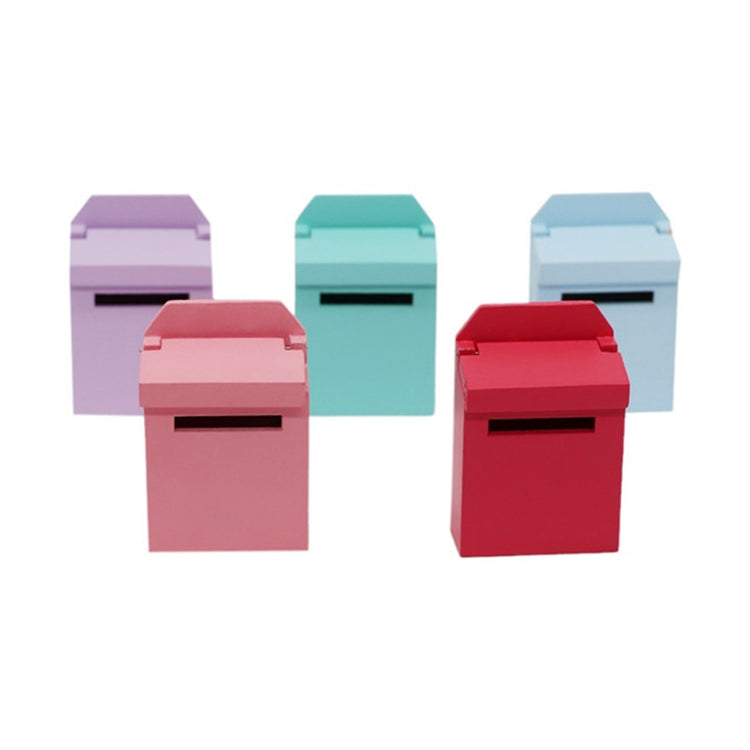 2 PCS 1:12 Doll House Accessories Mini Wooden Mailbox