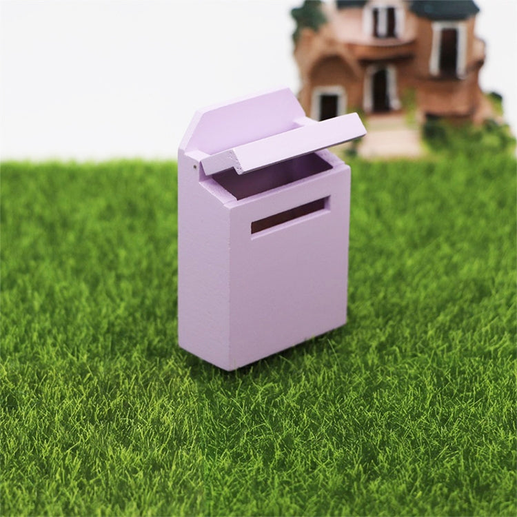 2 PCS 1:12 Doll House Accessories Mini Wooden Mailbox