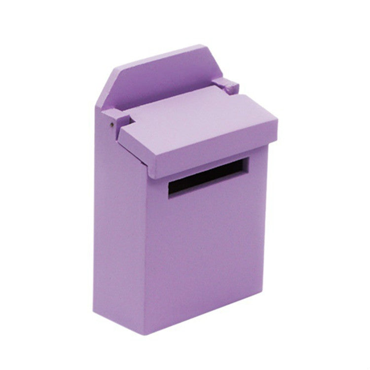 2 PCS 1:12 Doll House Accessories Mini Wooden Mailbox