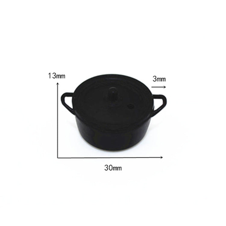 Doll House Miniature Kitchen Cooking Tools Alloy Copper Pot with Lid