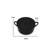 Load image into Gallery viewer, Doll House Miniature Kitchen Cooking Tools Alloy Copper Pot with Lid