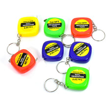 Load image into Gallery viewer, 4 PCS Portable Easy to Retract Square Small Tape Measure Key Ring Pendant, Key Ring Pendant