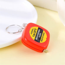 Load image into Gallery viewer, 4 PCS Portable Easy to Retract Square Small Tape Measure Key Ring Pendant, Key Ring Pendant