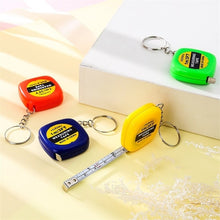 Load image into Gallery viewer, 4 PCS Portable Easy to Retract Square Small Tape Measure Key Ring Pendant, Key Ring Pendant