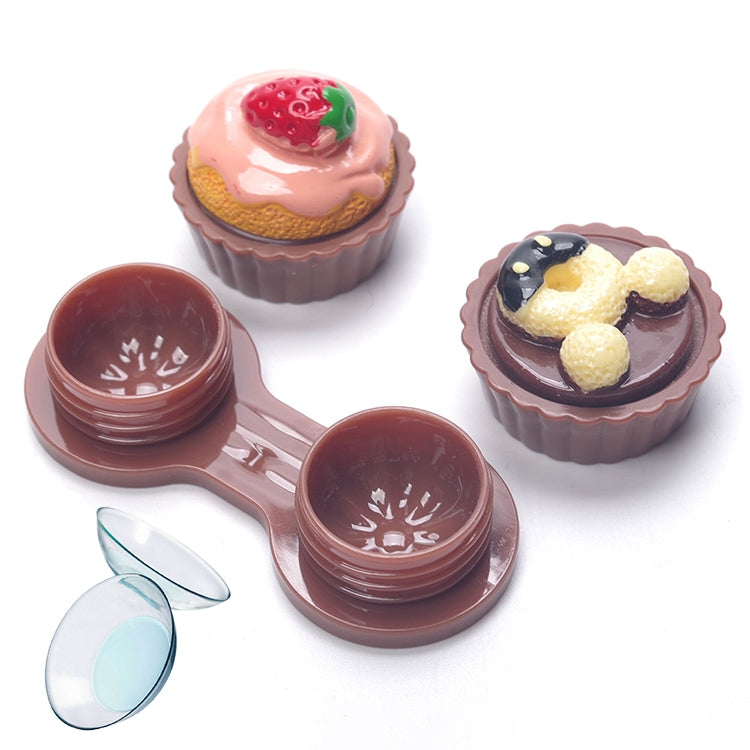 Cartoon Cute Cream Cake Glasses Double Box Contact Lenses Couple Box