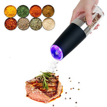 Load image into Gallery viewer, Automatic Electric Pepper Grinder Salt Mill with LED Light, Automatic Electric Pepper Grinder