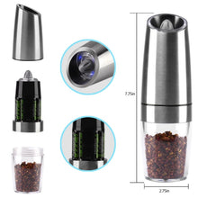 Load image into Gallery viewer, Automatic Electric Pepper Grinder Salt Mill with LED Light, Automatic Electric Pepper Grinder