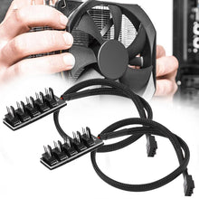 Load image into Gallery viewer, 2 PCS Computer Fan PWM Hub Computer Chassis Fan Hub, A Drag Five, A Drag Four