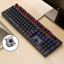 Load image into Gallery viewer, Rapoo V500 PRO Mixed Light 104 Keys Desktop Laptop Computer Game Esports Office Home Typing Wired Mechanical Keyboard, Black Shaft, Green Shaft, Tea Shaft, Red Shaft