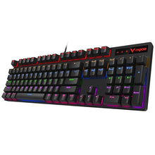 Load image into Gallery viewer, Rapoo V500 PRO Mixed Light 104 Keys Desktop Laptop Computer Game Esports Office Home Typing Wired Mechanical Keyboard, Black Shaft, Green Shaft, Tea Shaft, Red Shaft