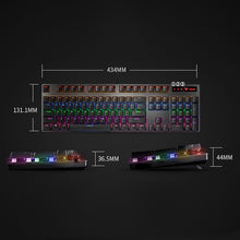 Load image into Gallery viewer, Rapoo V500 PRO Mixed Light 104 Keys Desktop Laptop Computer Game Esports Office Home Typing Wired Mechanical Keyboard, Black Shaft, Green Shaft, Tea Shaft, Red Shaft