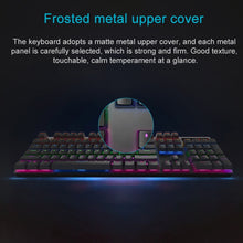 Load image into Gallery viewer, Rapoo V500 PRO Mixed Light 104 Keys Desktop Laptop Computer Game Esports Office Home Typing Wired Mechanical Keyboard, Black Shaft, Green Shaft, Tea Shaft, Red Shaft