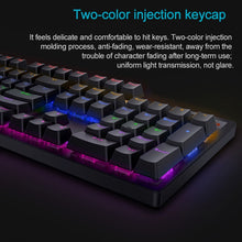 Load image into Gallery viewer, Rapoo V500 PRO Mixed Light 104 Keys Desktop Laptop Computer Game Esports Office Home Typing Wired Mechanical Keyboard, Black Shaft, Green Shaft, Tea Shaft, Red Shaft
