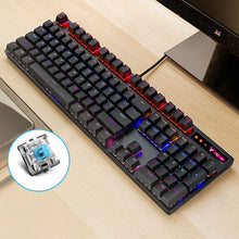 Load image into Gallery viewer, Rapoo V500 PRO Mixed Light 104 Keys Desktop Laptop Computer Game Esports Office Home Typing Wired Mechanical Keyboard, Black Shaft, Green Shaft, Tea Shaft, Red Shaft