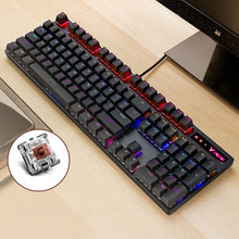 Load image into Gallery viewer, Rapoo V500 PRO Mixed Light 104 Keys Desktop Laptop Computer Game Esports Office Home Typing Wired Mechanical Keyboard, Black Shaft, Green Shaft, Tea Shaft, Red Shaft