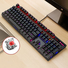 Load image into Gallery viewer, Rapoo V500 PRO Mixed Light 104 Keys Desktop Laptop Computer Game Esports Office Home Typing Wired Mechanical Keyboard, Black Shaft, Green Shaft, Tea Shaft, Red Shaft
