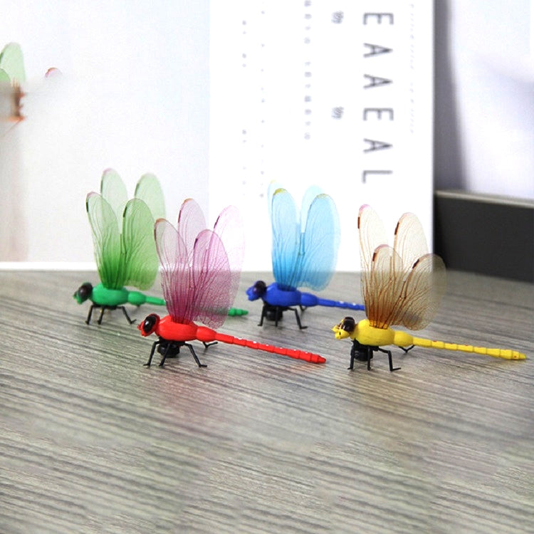 4 PCS/Set Simulation Dragonfly Magnetic Refrigerator Stickers Home Wall Garden Decoration