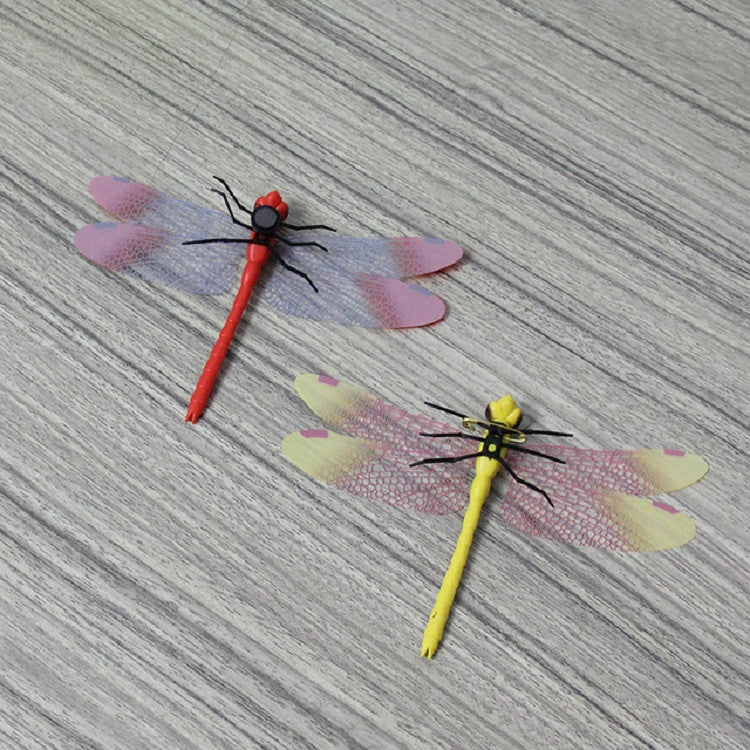 4 PCS/Set Simulation Dragonfly Magnetic Refrigerator Stickers Home Wall Garden Decoration