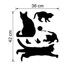 Load image into Gallery viewer, Cat Playing Butterfly Wall Sticker Detachable Decorative Applique Bedroom Kitchen Decoration