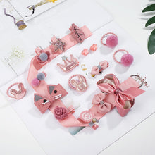 Load image into Gallery viewer, 18pcs / Sets Baby Hair Accessories Girls Hairpin Hair Ring Boxed, TBD077045401A, TBD077045401B, TBD077045401C, TBD077045401D, TBD077045401E