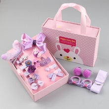 Load image into Gallery viewer, 18pcs / Sets Baby Hair Accessories Girls Hairpin Hair Ring Boxed, TBD077045401A, TBD077045401B, TBD077045401C, TBD077045401D, TBD077045401E