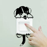 Cartoon Cute Puppy Decorative Switch Wall Sticker PVC Waterproof Sticker