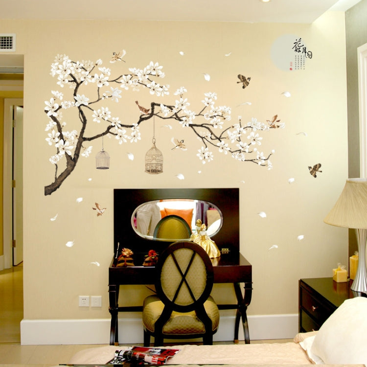 2 PCS/Set DIY Tree Birds Flower Home Decor Wall Stickers
