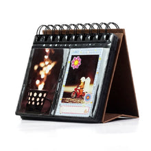 Load image into Gallery viewer, Calendar Style Desktop Standing Brand Name Folder Mini Desk 3 inch 68 Photos Album Book