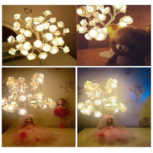 Load image into Gallery viewer, Rose Bedside Night Light Girl Heart Room Decoration Table Lamp, AC 220V