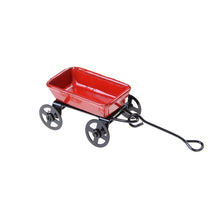 Load image into Gallery viewer, 1:12 Mini Cute Dollhouse Miniature Metal Red Small Pulling Cart Garden Furniture Accessorie Toy For Home Decor Gift