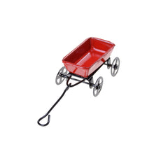 Load image into Gallery viewer, 1:12 Mini Cute Dollhouse Miniature Metal Red Small Pulling Cart Garden Furniture Accessorie Toy For Home Decor Gift
