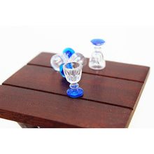 Load image into Gallery viewer, 3 PCS Mini Transparent Goblet Glasses Beer Mug Doll House Model Accessories