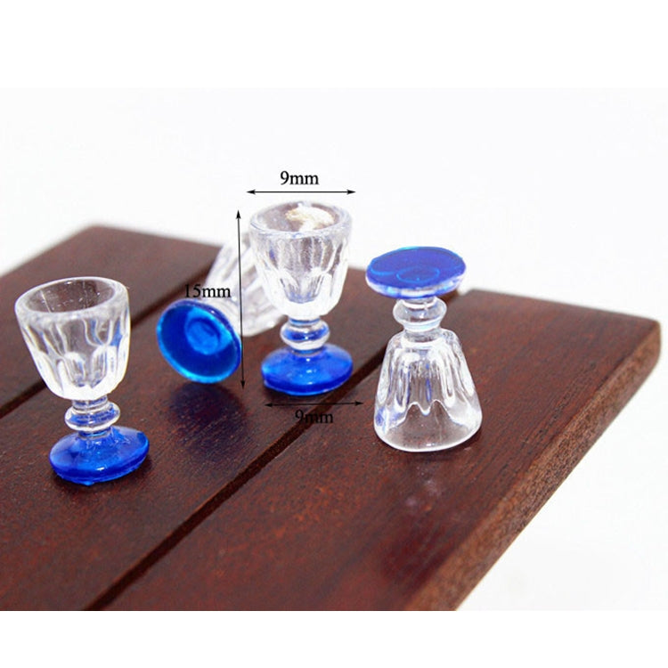 3 PCS Mini Transparent Goblet Glasses Beer Mug Doll House Model Accessories