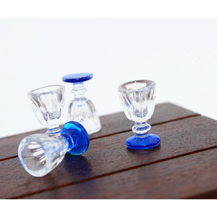 3 PCS Mini Transparent Goblet Glasses Beer Mug Doll House Model Accessories