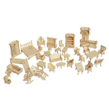 Load image into Gallery viewer, Miniature Doll Furniture 3D Wooden Puzzle DIY Architectural Model Children&#39;s Toys Gifts