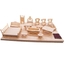 Load image into Gallery viewer, Miniature Doll Furniture 3D Wooden Puzzle DIY Architectural Model Children&#39;s Toys Gifts