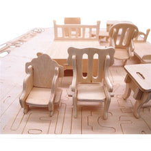 Load image into Gallery viewer, Miniature Doll Furniture 3D Wooden Puzzle DIY Architectural Model Children&#39;s Toys Gifts