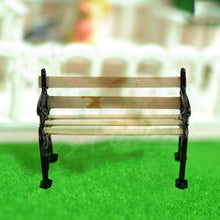 Load image into Gallery viewer, 3 PCS Doll House Miniature Garden Furniture Wooden Bench Child Role Playing Toy