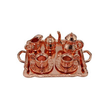 Load image into Gallery viewer, 3 Sets Doll House Mini Cutlery Metal Tea Set Teapot Cup Plate