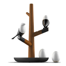 Load image into Gallery viewer, Lucky Bird LED Night Table Lamp Wood Base Intelligent Motion Sensor Living Room Bedroom Desk Light, 2 Birds 1 Egg, 2 Birds 2 Eggs