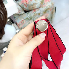 Load image into Gallery viewer, Ladies Wild Long Bow Tie Pearl Rhinestone Bow-knot Brooch Clothing Accessories