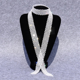 Women Sequined Rhinestone Bow Tie Dance Costume Accessories