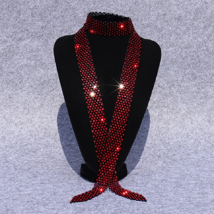 Women Sequined Rhinestone Bow Tie Dance Costume Accessories