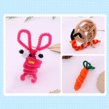 Load image into Gallery viewer, 100 PCS Plush Stick Children Educational Toys Handmade Materials, Random Color Delivery