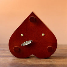 Load image into Gallery viewer, Creative Heart Shaped Vintage Wood Carved Mechanism Musical Box Wind Up Music Box Gift, Golden Movement